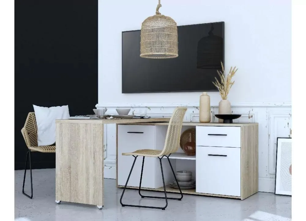 MUEBLE DE TV-APARADOR-ESCRITORIO 3 EN 1 ANN