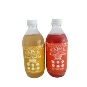 Pack Kombucha Berrylife y Gingerlife botellas de cristal Belife Drinks 2 x 330 ml