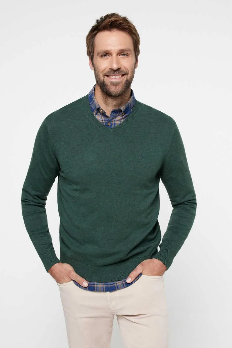 Jersey básico cuello pico