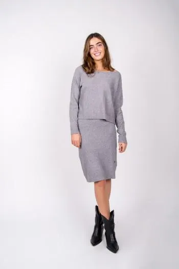 CONJUNTO JERSEY Y VESTIDO GRIS (BIKUORE)