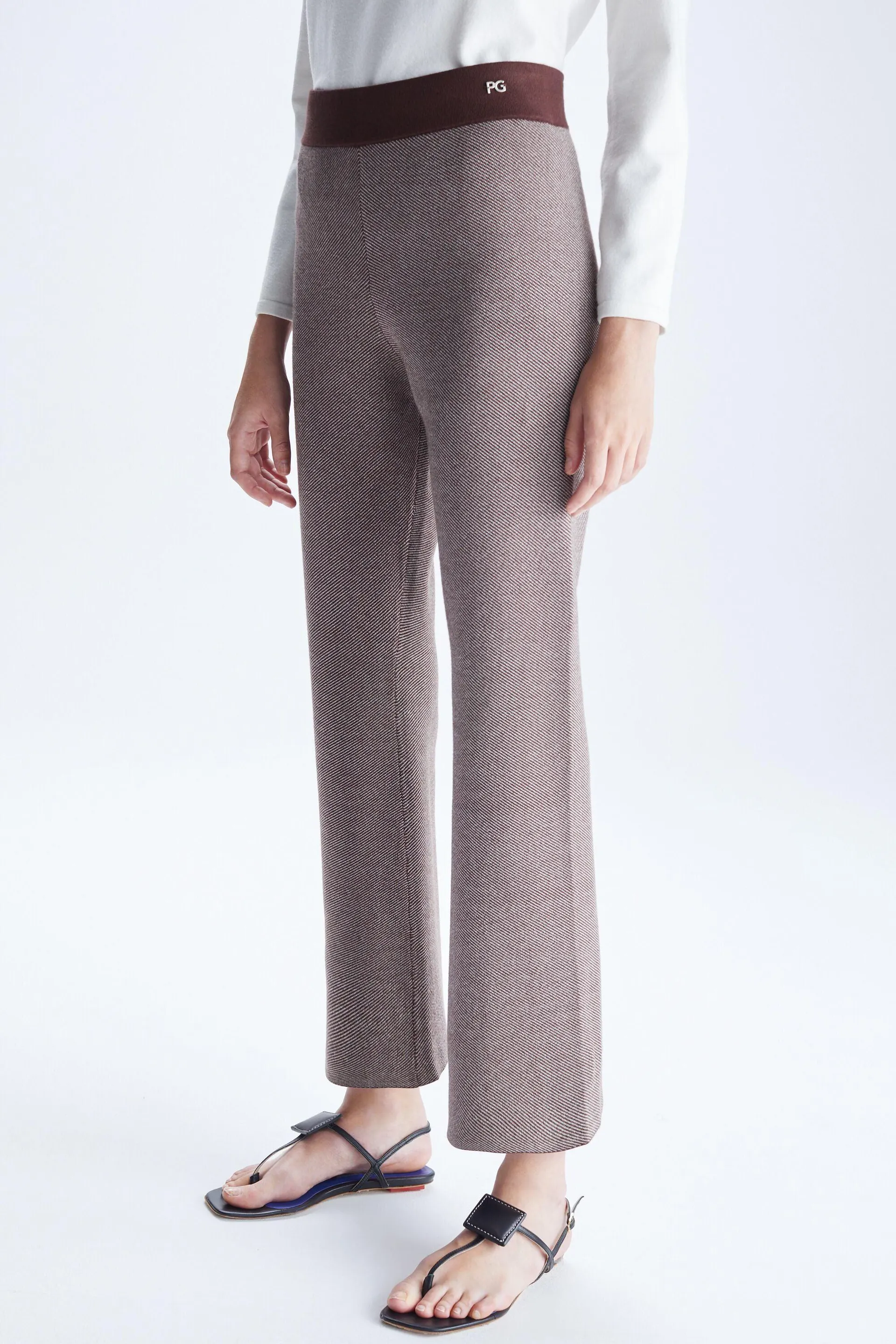 Pantalón pitillo jacquard