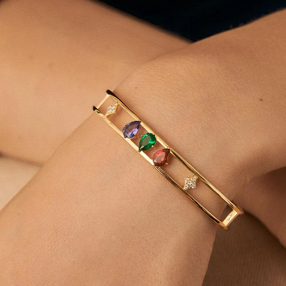 Pulsera esclava ASTRE - Multicolor / Oro