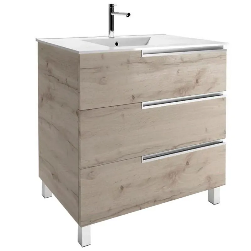 CONJUNTO MUEBLE ONE PATAS ROBLE CENIZA 80CM