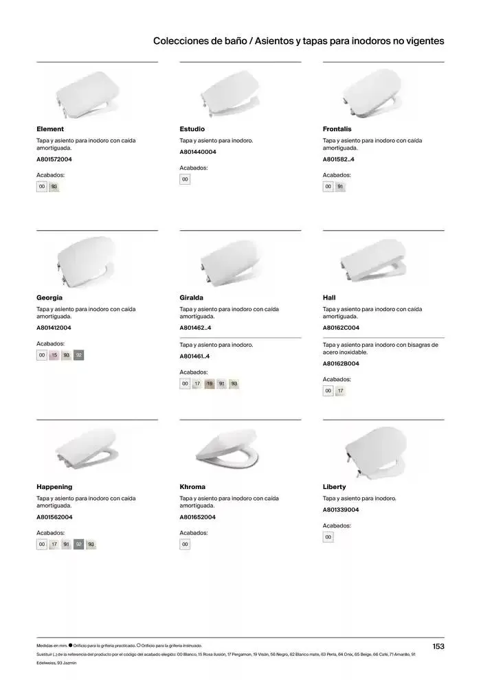 Catálogo de Colecciones de Baño, Muebles y Accesorios 9 de enero al 31 de diciembre 2025 - Página 155