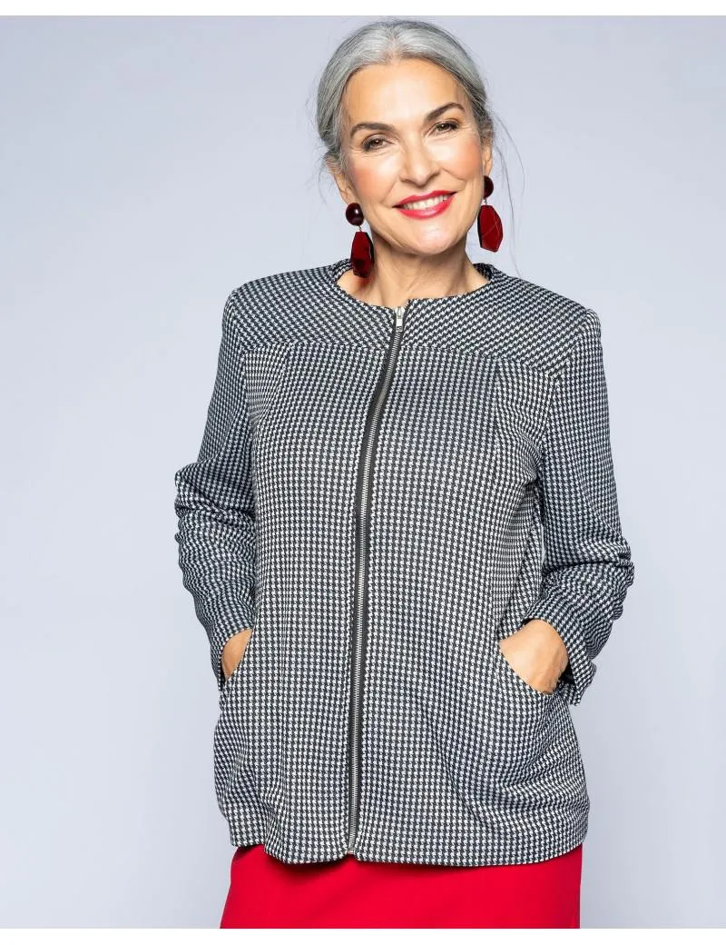 Chaqueta Pata Gallo Cremallera