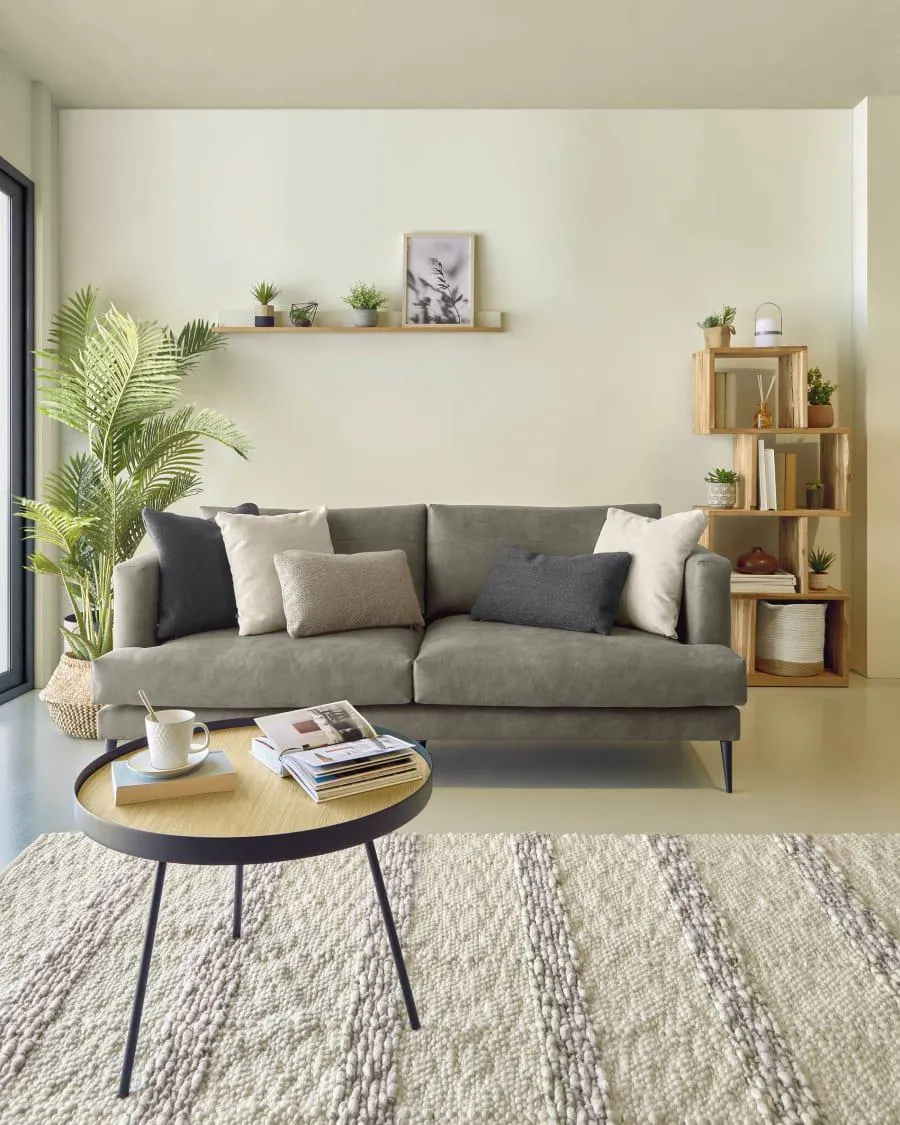 Sofá Tanya 2 plazas tapizado gris oscuro 183 cm