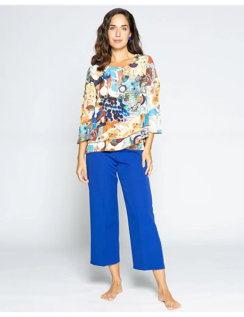 Blusa Volantes Psicodélico