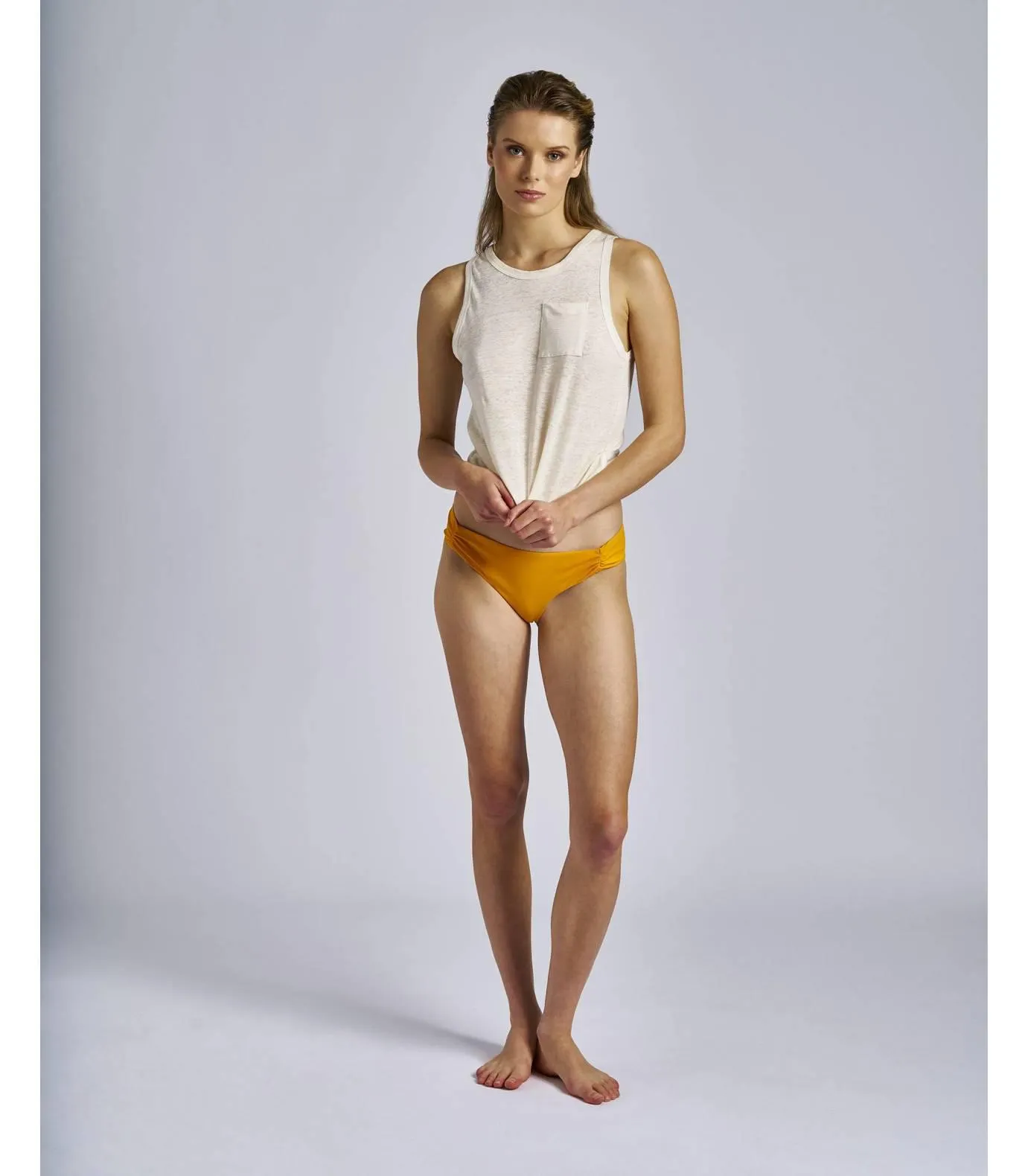 Braga frunces lisa color papaya