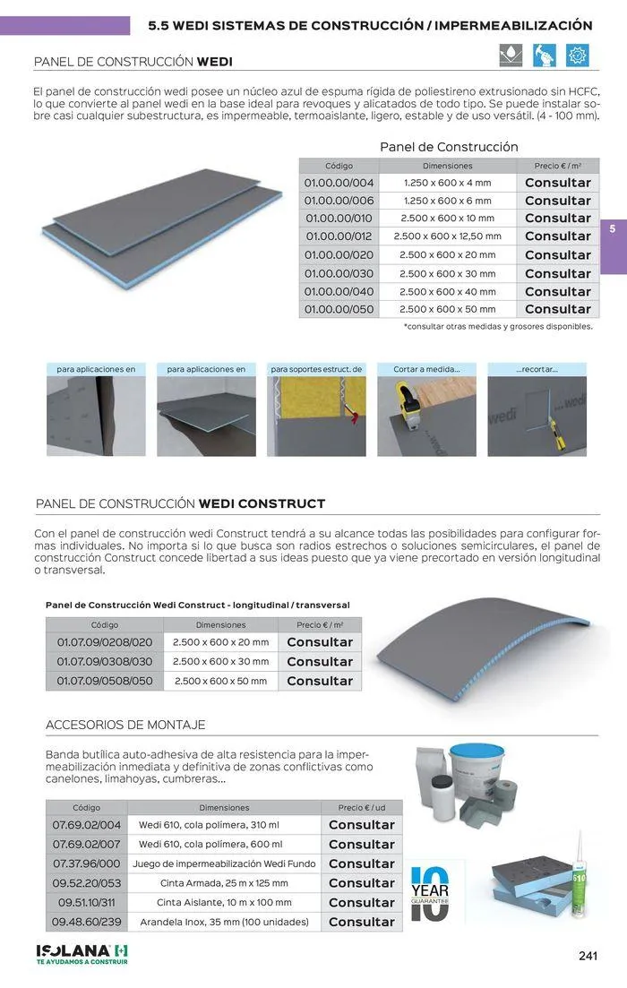 Catálogo de IMPERMEABILIZACIÓN – TARIFA ISOLANA 2024 29 de agosto al 31 de diciembre 2024 - Página 21