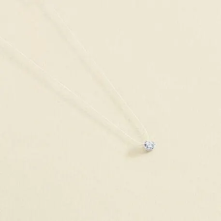 Collar corto FIL MAGIQUE - Cristal / Plateado