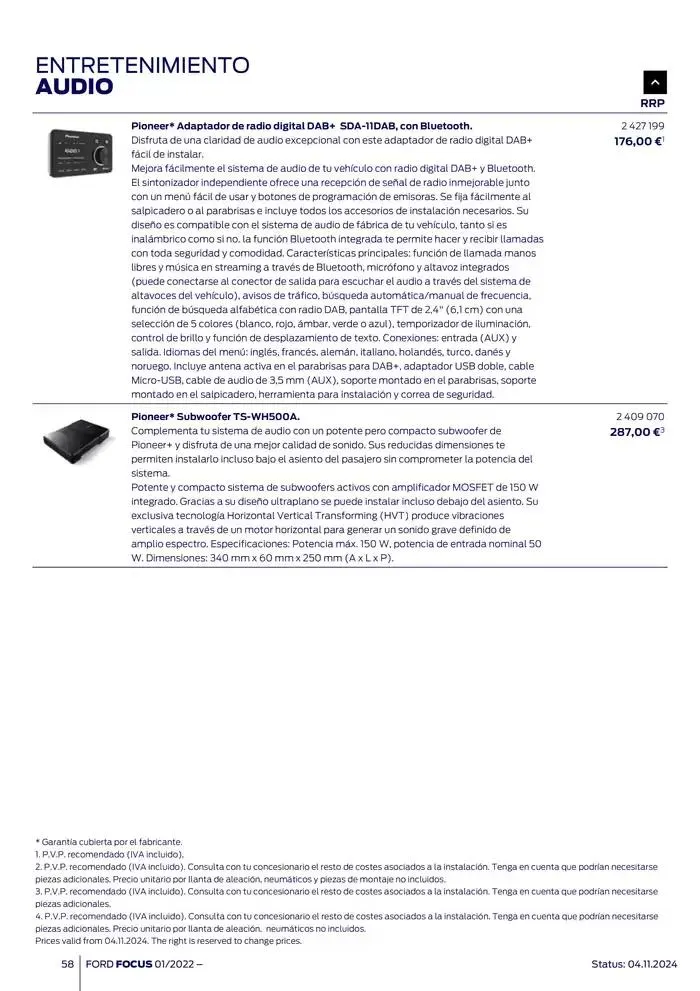 Catálogo de Ford de accesorios Focus 13 de noviembre al 13 de noviembre 2025 - Página 58