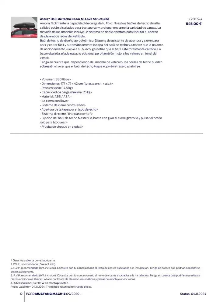Catálogo de Ford de accesorios Ford Mustang Mach-E 13 de noviembre al 13 de noviembre 2025 - Página 12