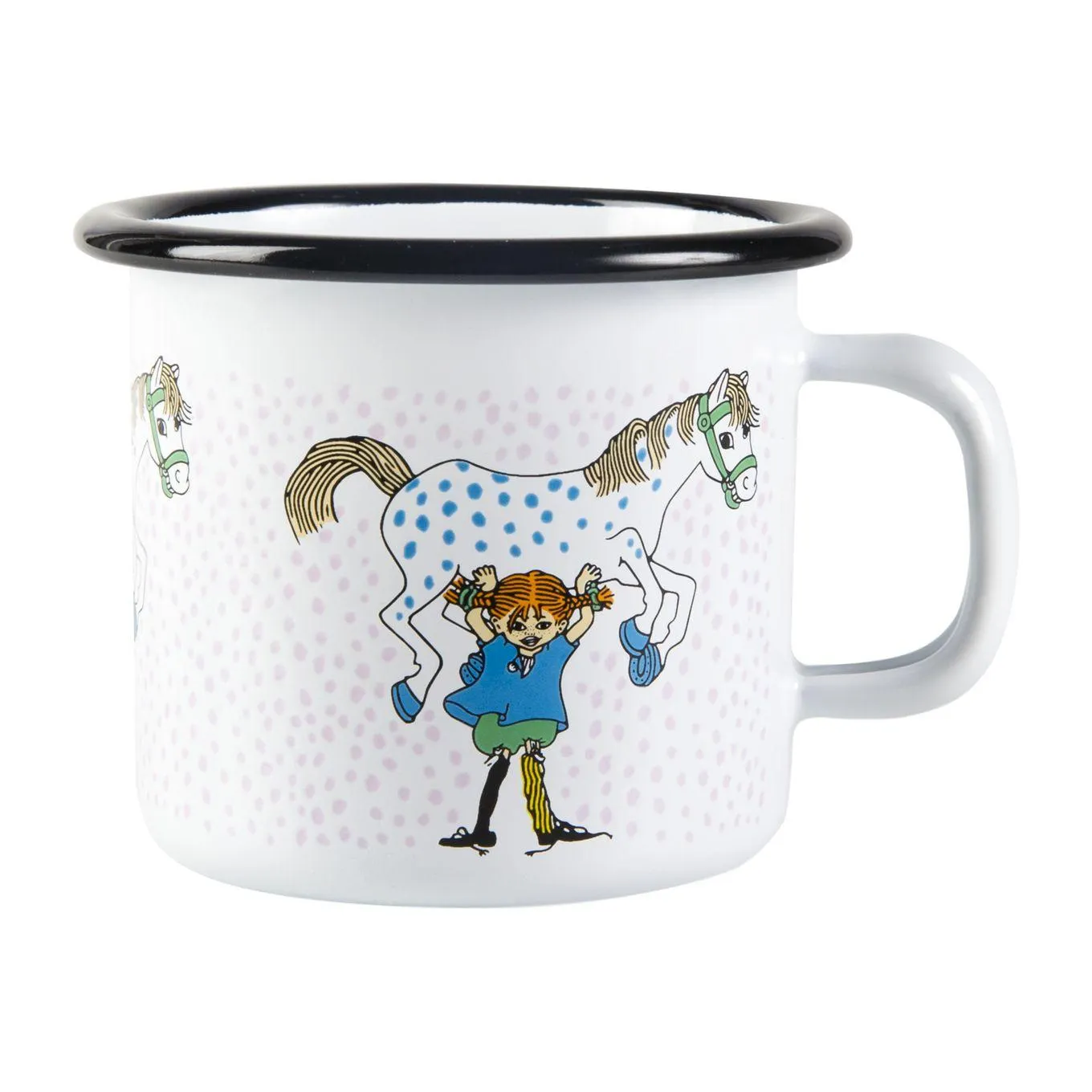 Taza esmaltada Pippi and the horse 2,5 dl