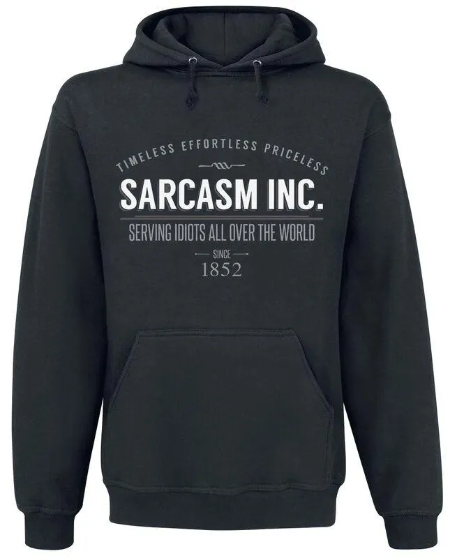"Sarcasm Inc." Sudadera con capucha Negro de Slogans