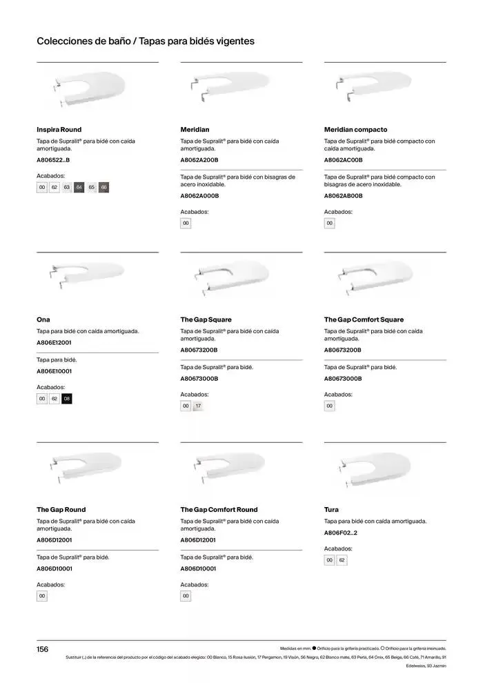 Catálogo de Colecciones de Baño, Muebles y Accesorios 9 de enero al 31 de diciembre 2025 - Página 158
