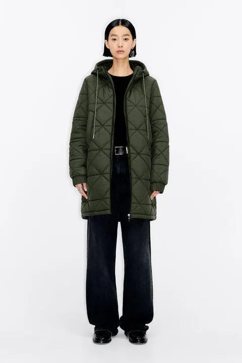 Abrigo guateado caqui