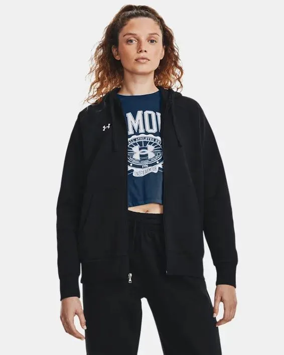 Dameshoodie UA Rival Fleece met volledige rits