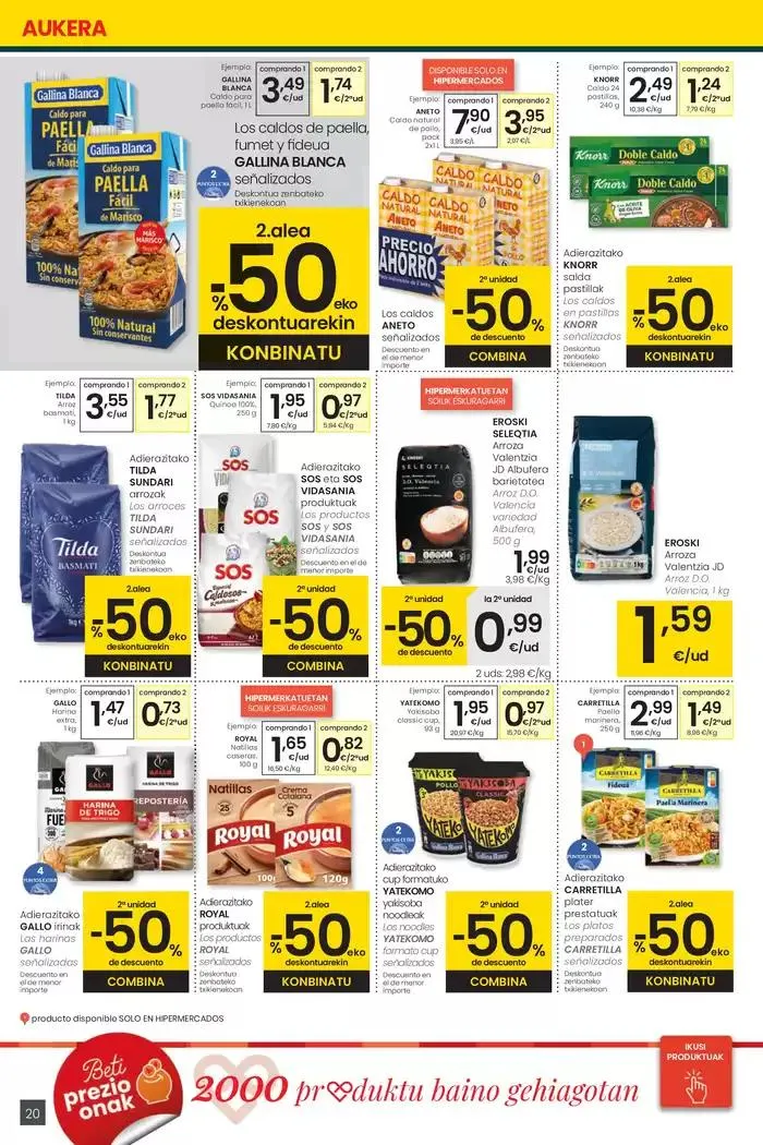 Catálogo de 2000 produktu baino gehiago, BETI PREZIO ONEAN HIPERMERKATUAK EROSKI 13 de febrero al 25 de febrero 2025 - Página 20