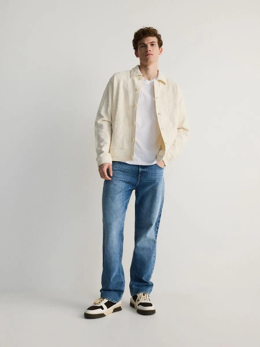 Jachetă shacket din jacard