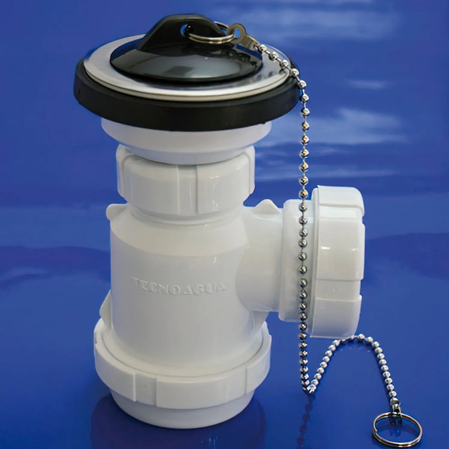 Sifon Botella Extensible T-3-M 1 1/2 Mini con Valvula y tapón