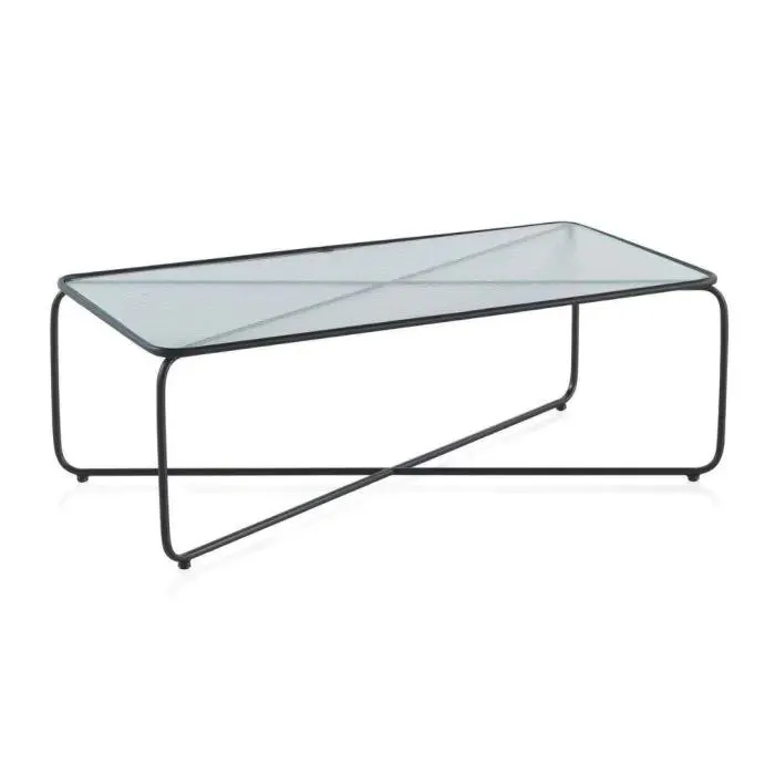 Mesa de Centro en Metal con Cristal GABAR 10324