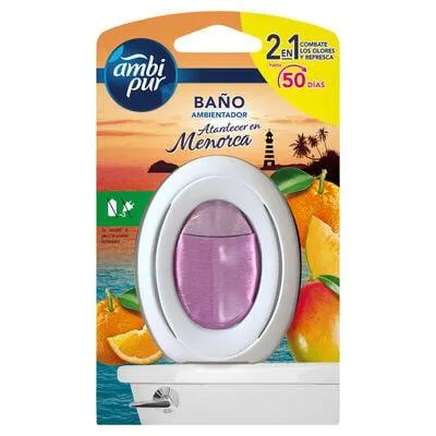 Ambientador De Baño Ambipur 7,5ml Atardecer En Menorca