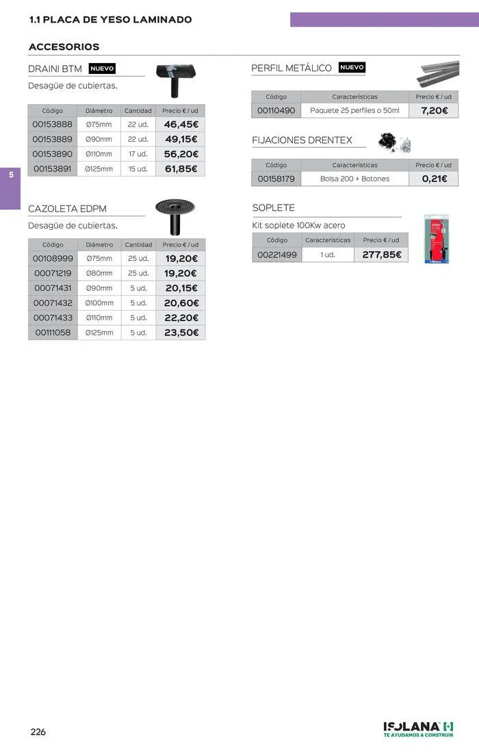 Catálogo de IMPERMEABILIZACIÓN – TARIFA ISOLANA 2024 29 de agosto al 31 de diciembre 2024 - Página 7