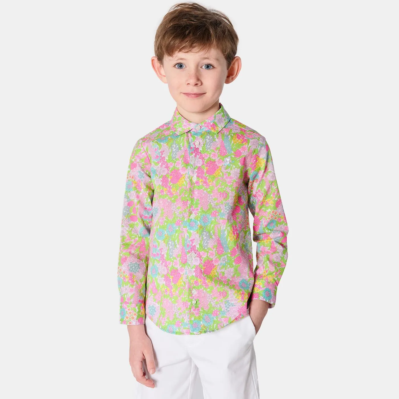 Camisa en tejido Liberty de niño