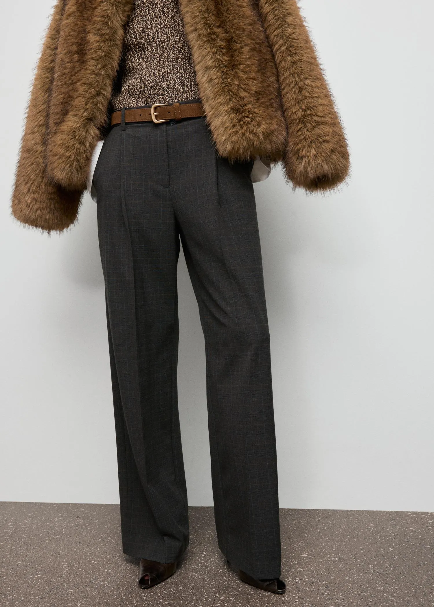 Pantalón cuadros pinzas