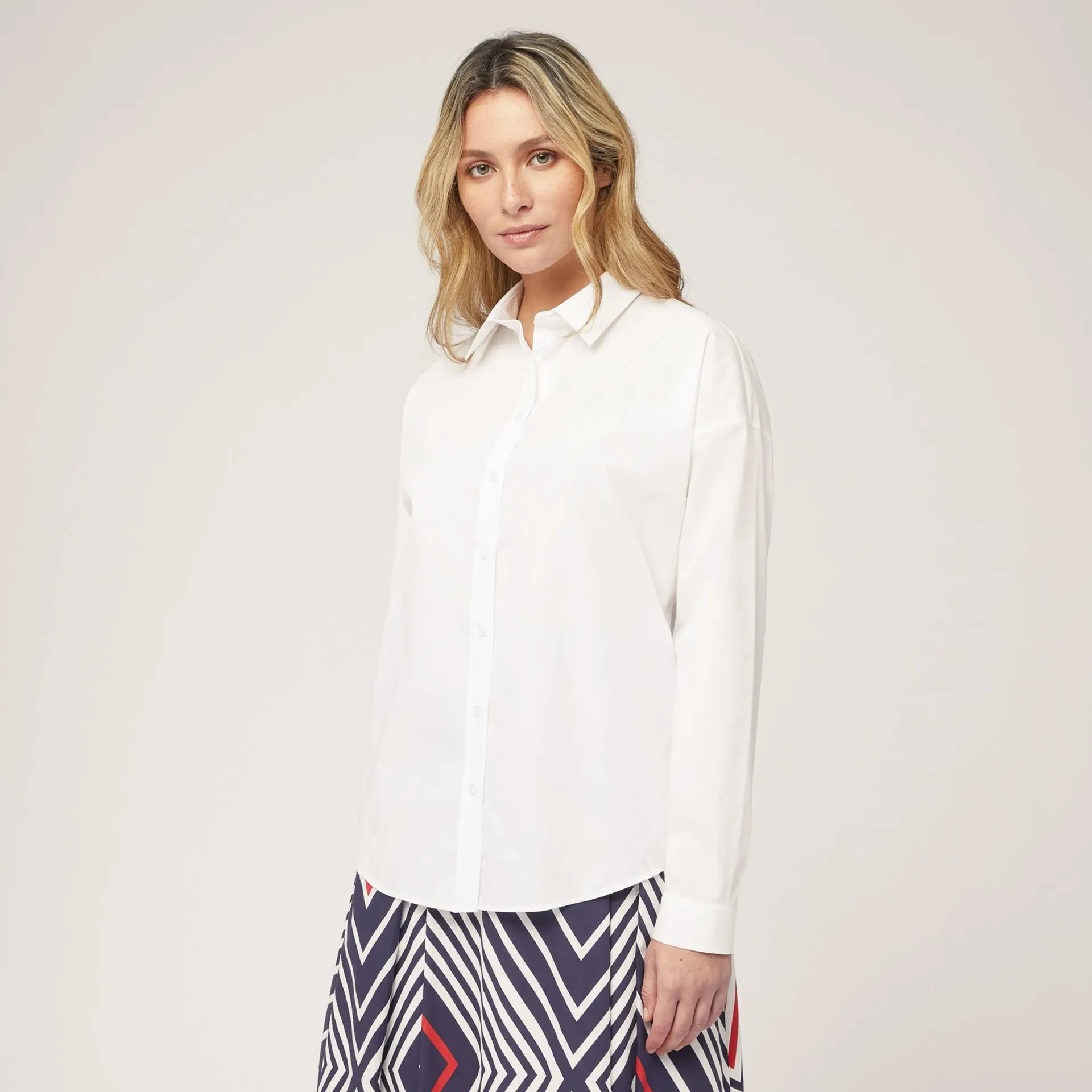 Camisa cuadrada con cuello bebé