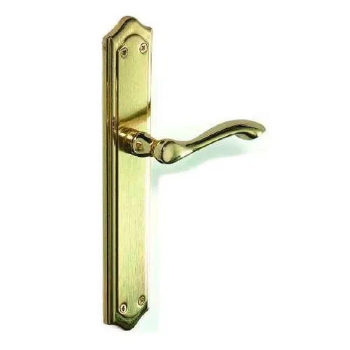 Manivela puerta p192lbs placa larga 260x50mm zamak brillo satinado p192lbs pino