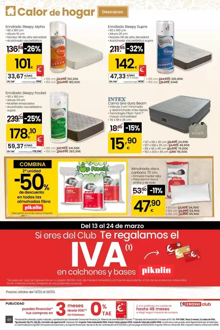 Catálogo de Precio más bajo HIPERMERCADOS EROSKI 13 de marzo al 26 de marzo 2025 - Página 46