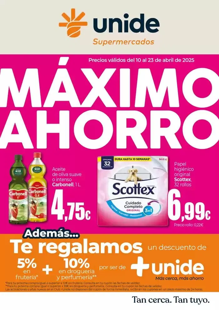 Catálogo de Máximo Ahorro en UNIDE Supermercados 10 de abril al 23 de abril 2025 - Página 1