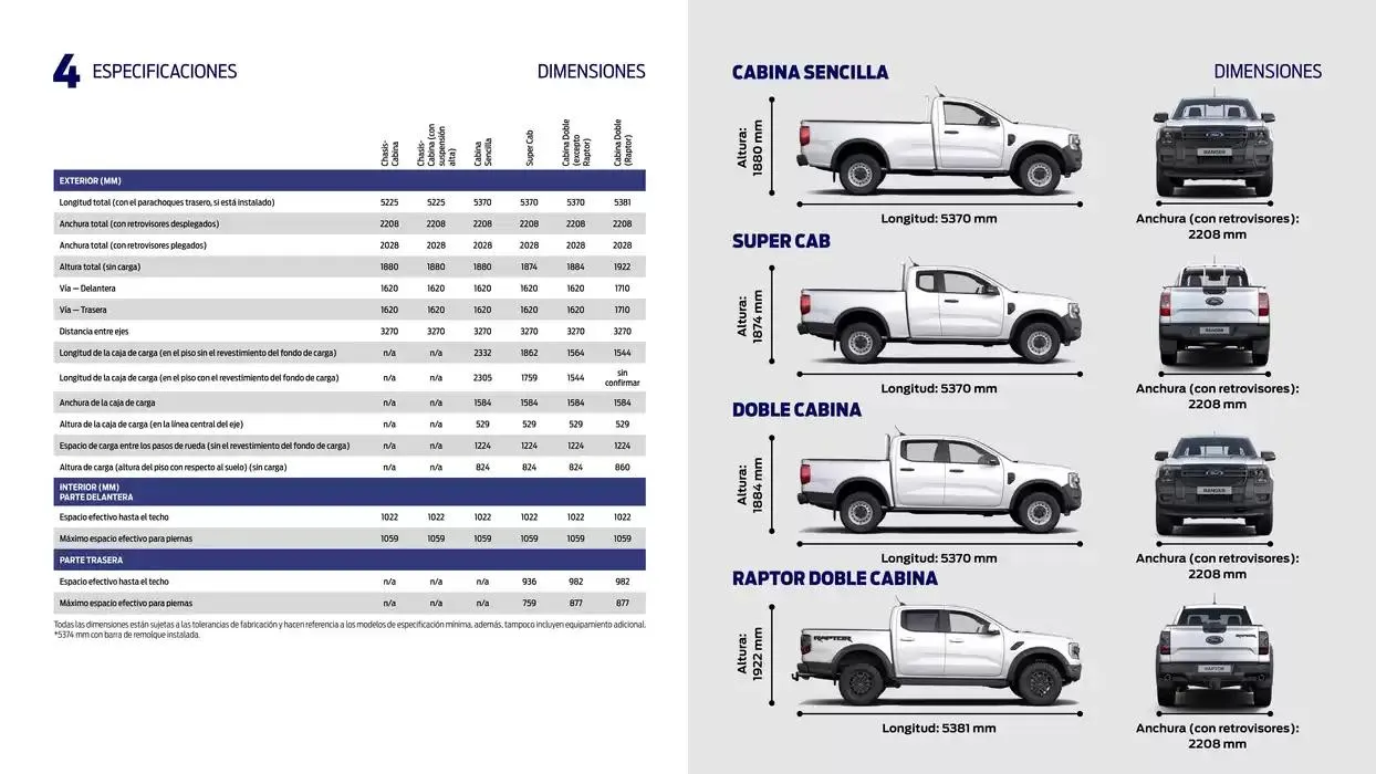 Catálogo de Ford Características y específicaciones 13 de noviembre al 13 de noviembre 2025 - Página 8