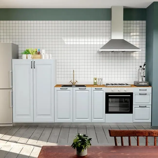 Cocina en kit DELINEA id OXFORD azul 3.00 m