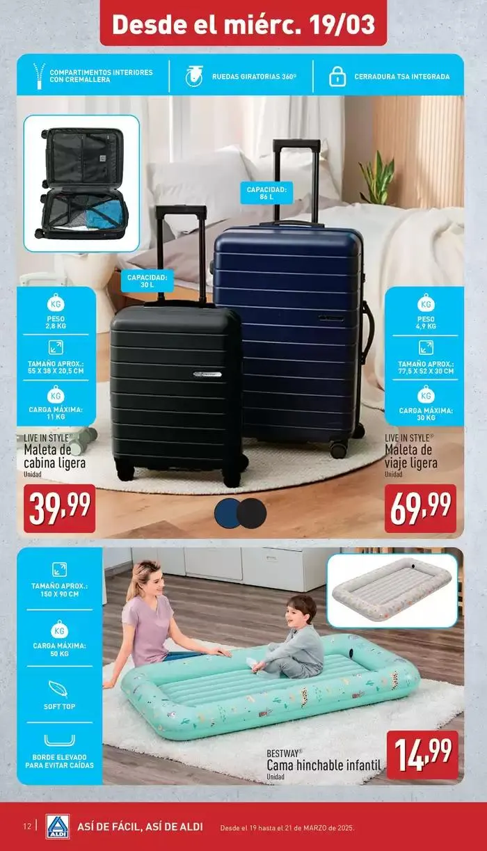 Catálogo de ¡Así de fácil, así de Aldi! 19 de marzo al 25 de marzo 2025 - Página 12