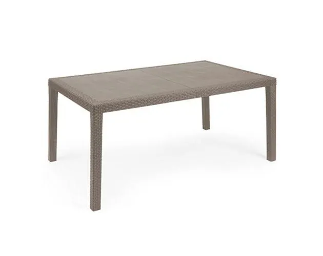 Mesa de jardín de plástico prince taupe 150× 90×72 cm
