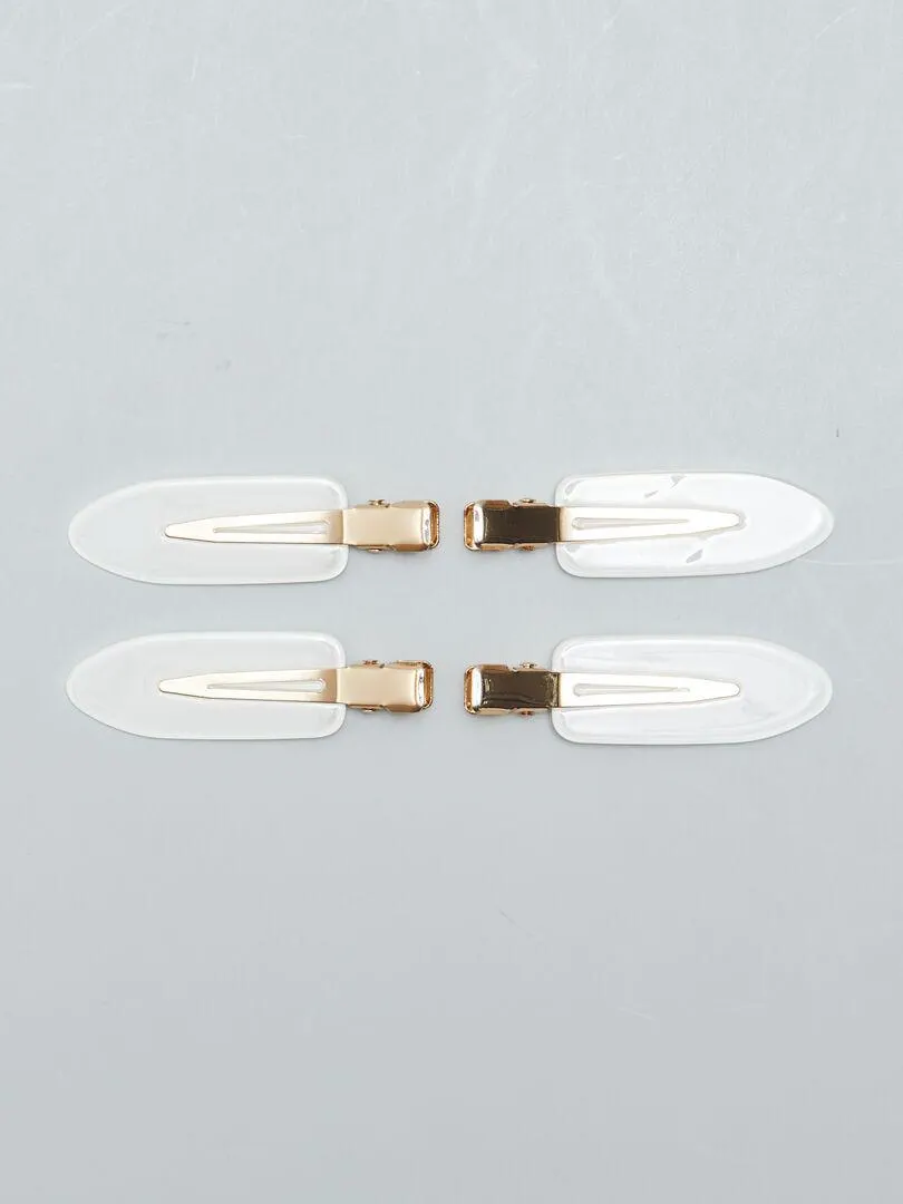 Pack de 4 pinzas de púas planas - BEIGE