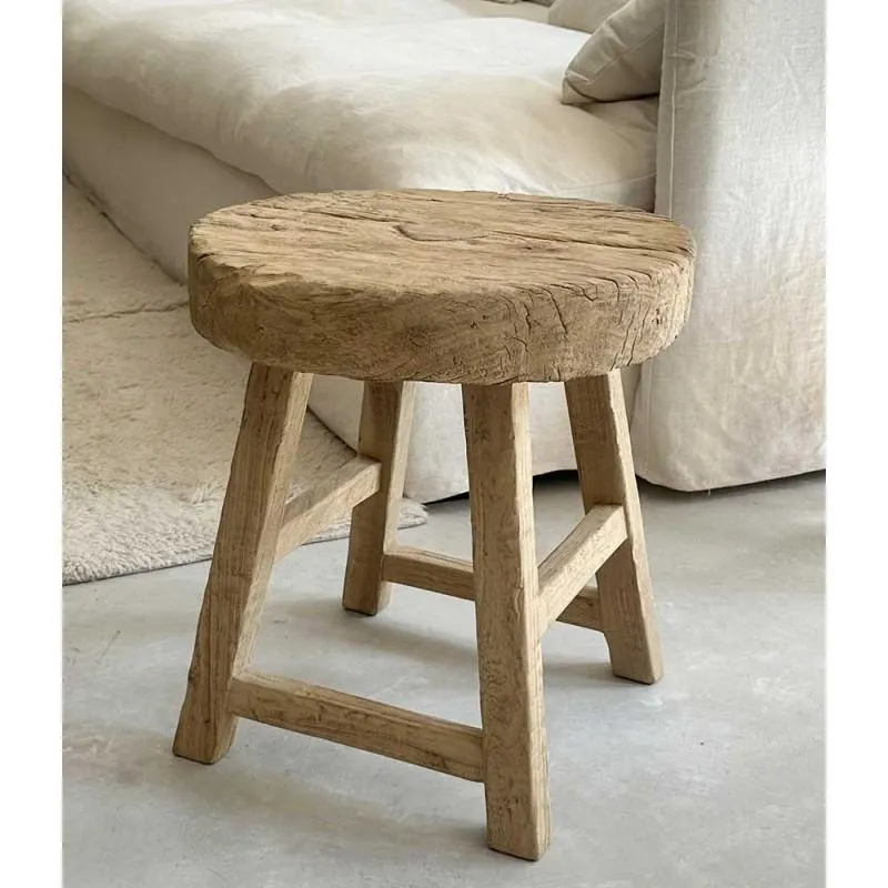 Antique elm side table 50cm, Palo Santo