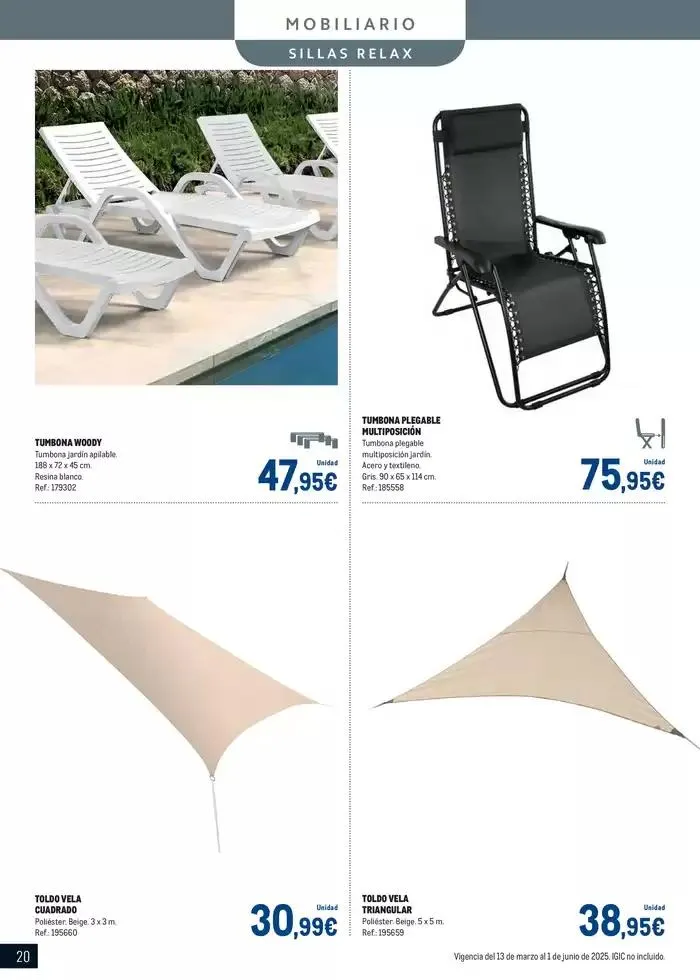 Catálogo de Especial Terrazas Canarias 13 de marzo al 1 de junio 2025 - Página 20