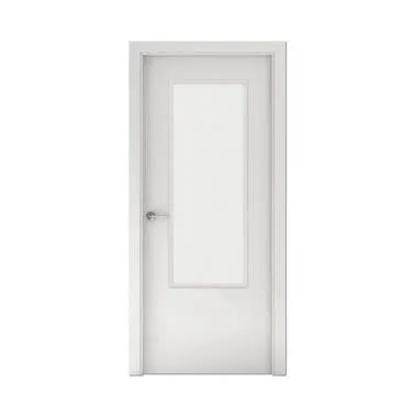 Puerta acristalada Carina blanco izquierda 72,5 cm