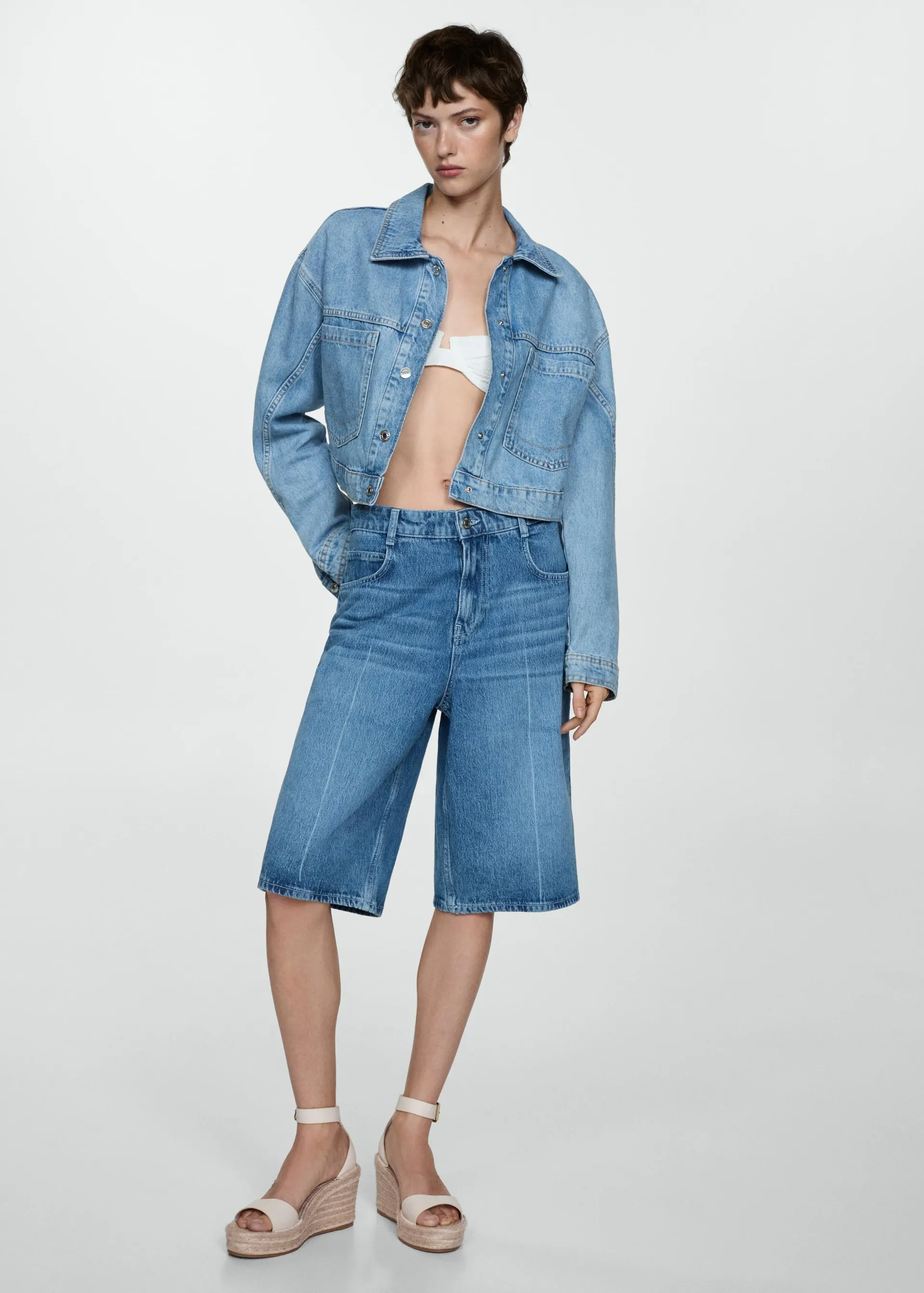 Sandalia cuña hebilla