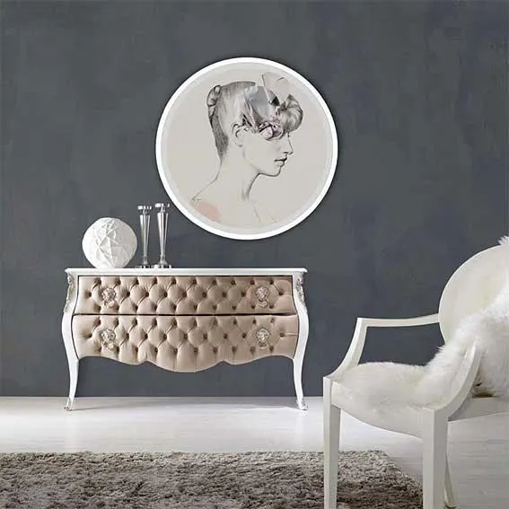 Cómoda capitoné vintage Luis XVI