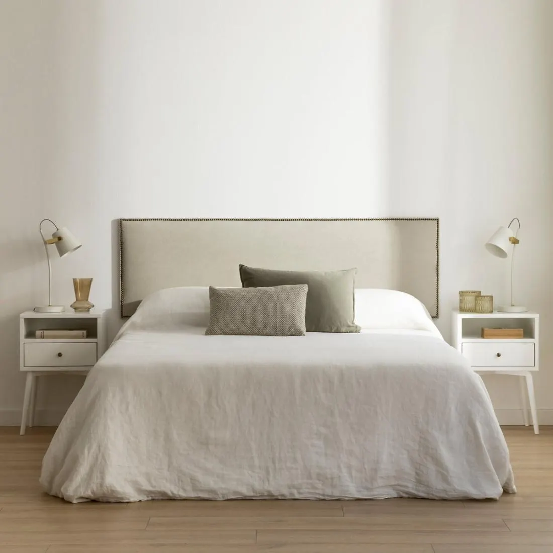 Cabecero tapizado 150/160 perla