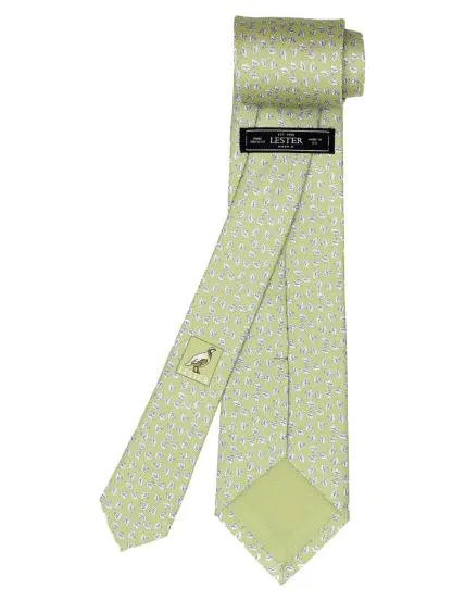 Corbata hojas Verde/azul