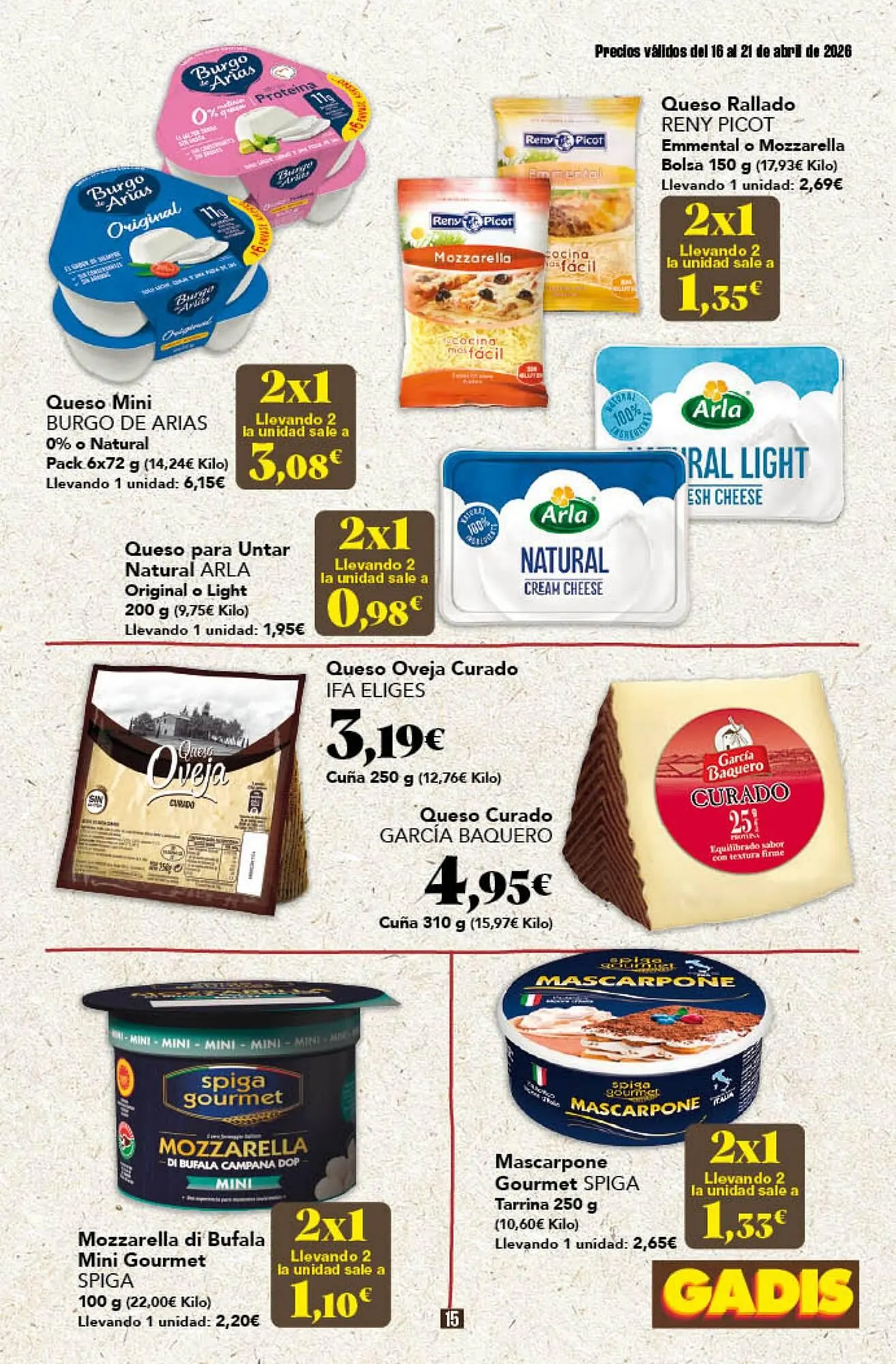 Catálogo de Folleto Gadis 16 de abril al 21 de abril 2026 - Página 15