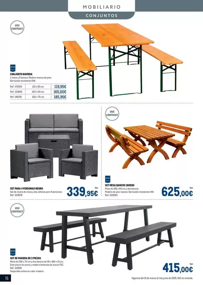 Catálogo de Especial Terrazas Canarias 13 de marzo al 1 de junio 2025 - Página 16