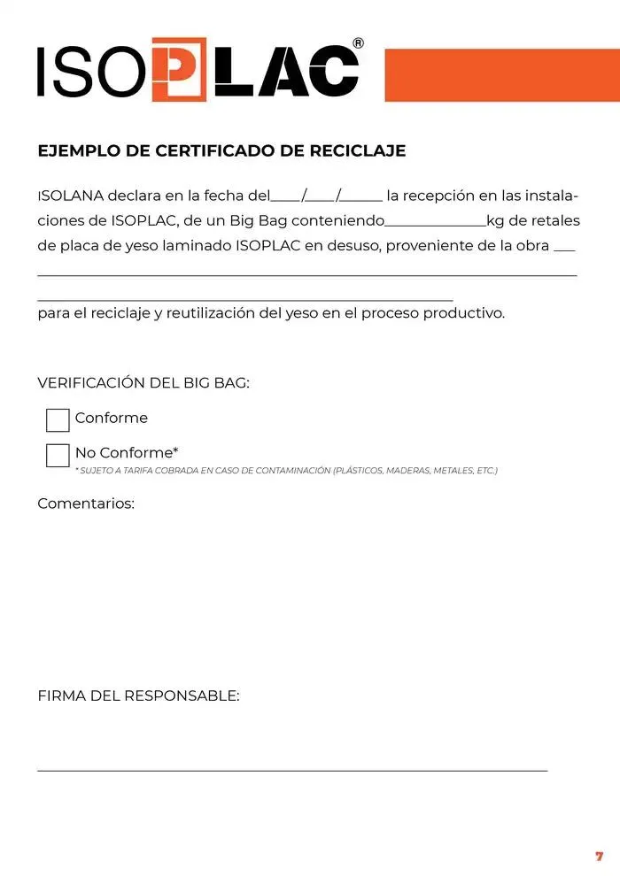Catálogo de Nuevo servicio de reciclaje placa ISOPLAC 1 de octubre al 31 de diciembre 2024 - Página 7