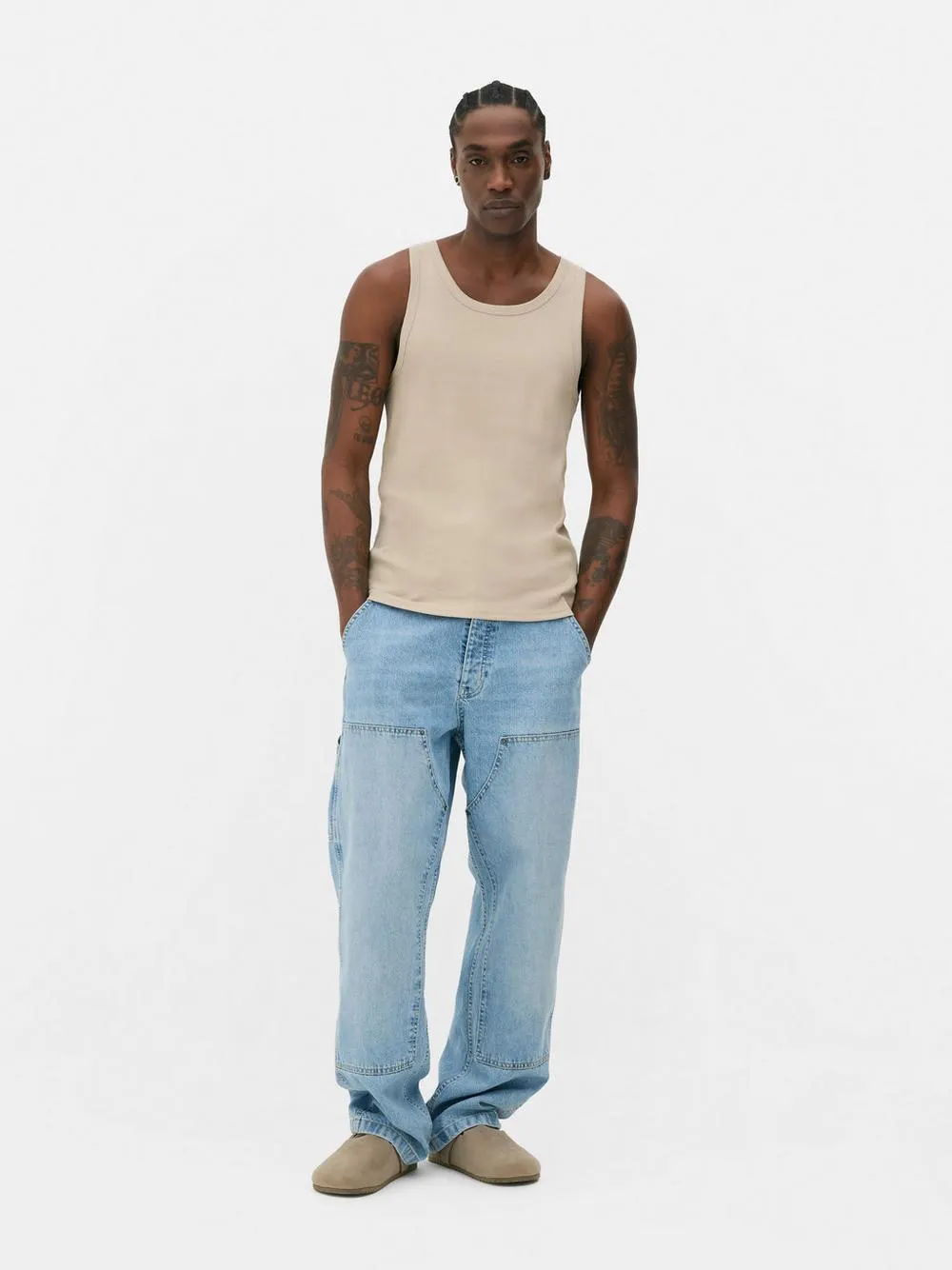 Camiseta sin mangas acanalada de diario