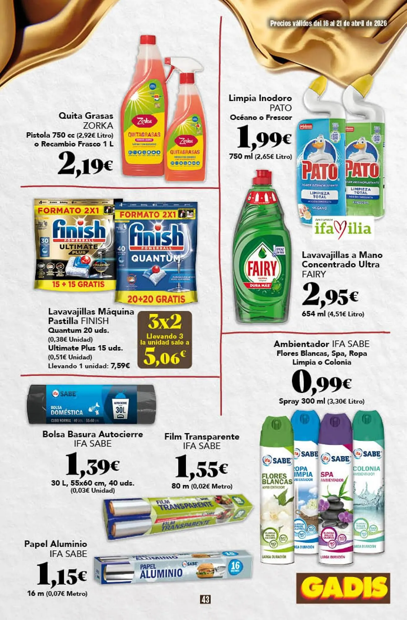 Catálogo de Folleto Gadis 16 de abril al 21 de abril 2026 - Página 43